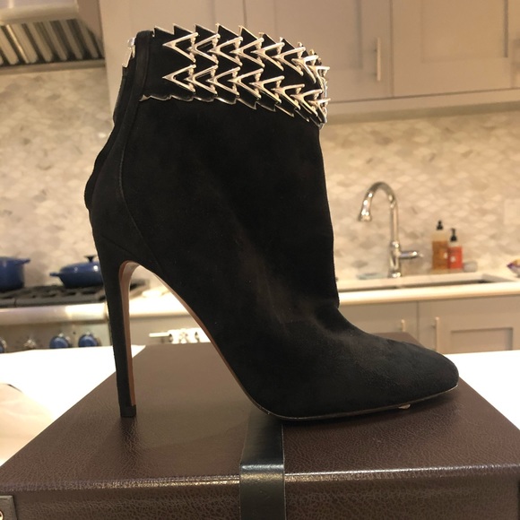 Alaia Shoes - Alaia Booties - Black Suede